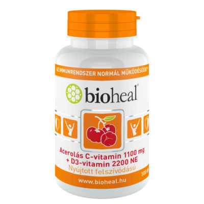 BIOHEAL Acerolás C-vitamin 1100 mg + D3-vitamin 2200 NE 105x