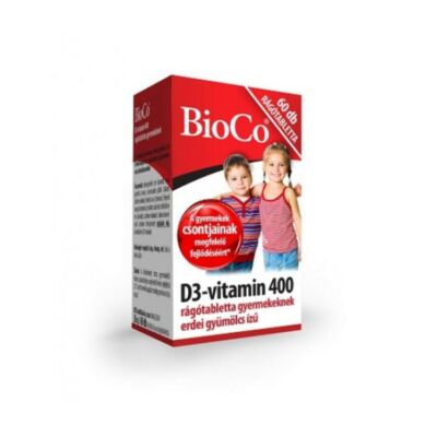BIOCO D3-Vitamin 400mg rágótabletta gyerekeknek (60x)